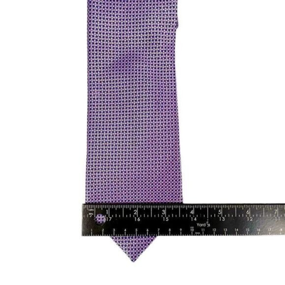 JOS A BANK MENS SILK TIE PURPLE PATTERN - Picture 2 of 3